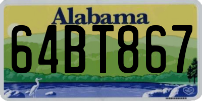 AL license plate 64BT867