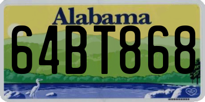 AL license plate 64BT868