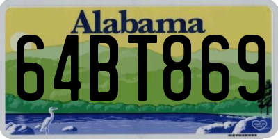 AL license plate 64BT869