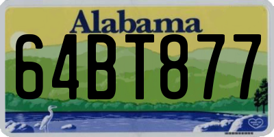 AL license plate 64BT877