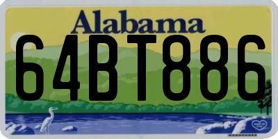 AL license plate 64BT886