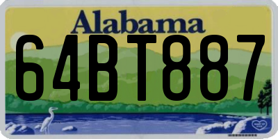 AL license plate 64BT887