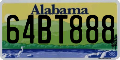 AL license plate 64BT888