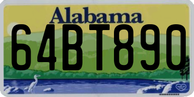 AL license plate 64BT890