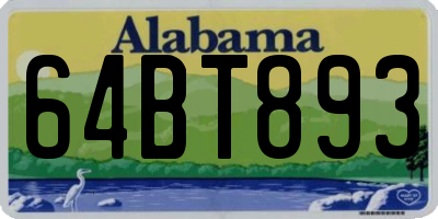 AL license plate 64BT893