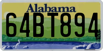 AL license plate 64BT894