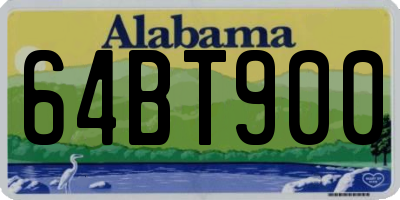 AL license plate 64BT900