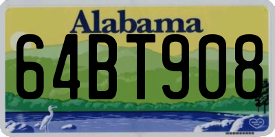 AL license plate 64BT908