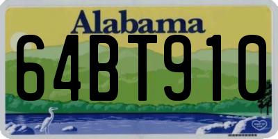 AL license plate 64BT910