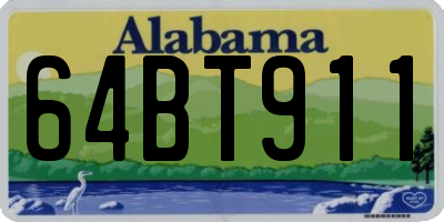AL license plate 64BT911