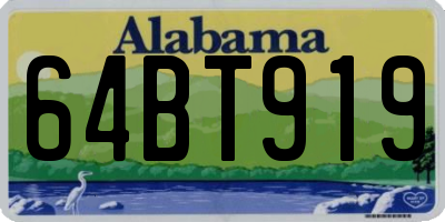 AL license plate 64BT919