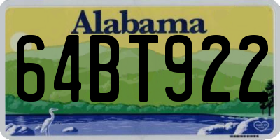 AL license plate 64BT922