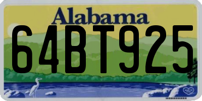 AL license plate 64BT925