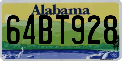 AL license plate 64BT928