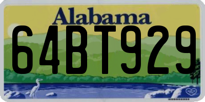 AL license plate 64BT929