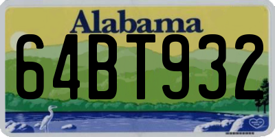 AL license plate 64BT932