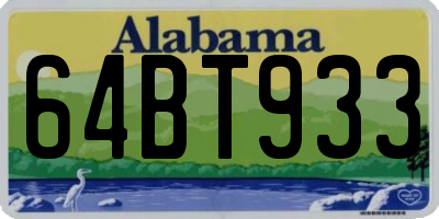 AL license plate 64BT933