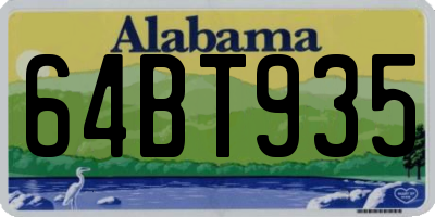 AL license plate 64BT935