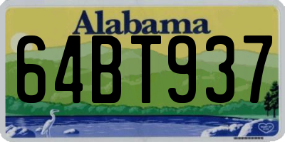 AL license plate 64BT937