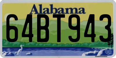 AL license plate 64BT943