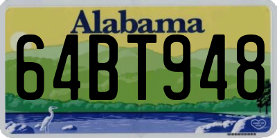 AL license plate 64BT948