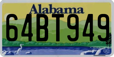 AL license plate 64BT949