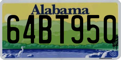 AL license plate 64BT950