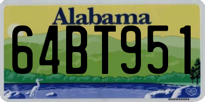 AL license plate 64BT951