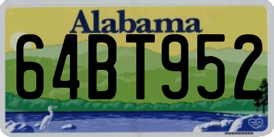 AL license plate 64BT952