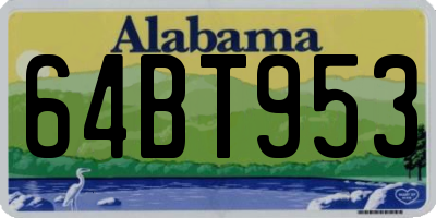 AL license plate 64BT953
