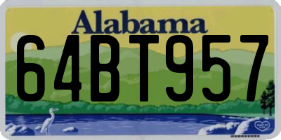 AL license plate 64BT957