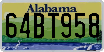 AL license plate 64BT958