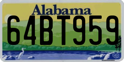 AL license plate 64BT959