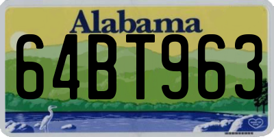 AL license plate 64BT963