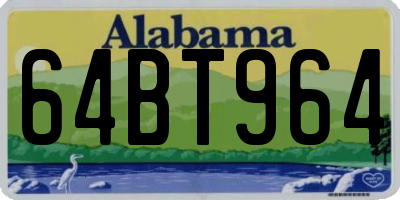 AL license plate 64BT964