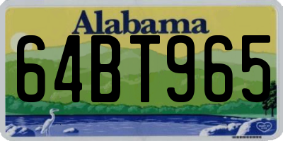 AL license plate 64BT965