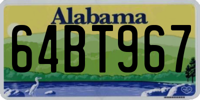 AL license plate 64BT967