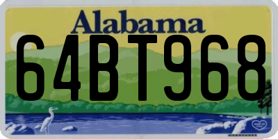 AL license plate 64BT968