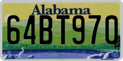 AL license plate 64BT970