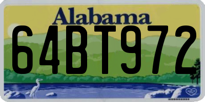 AL license plate 64BT972