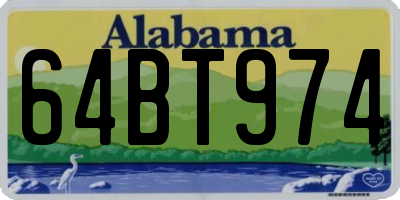 AL license plate 64BT974