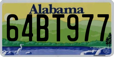 AL license plate 64BT977