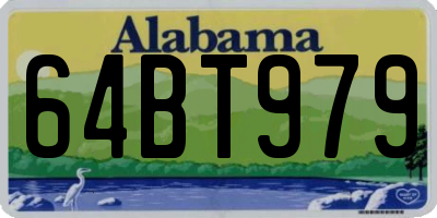 AL license plate 64BT979