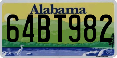 AL license plate 64BT982