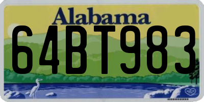 AL license plate 64BT983