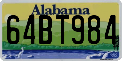 AL license plate 64BT984