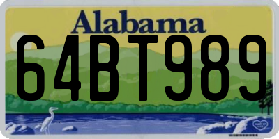 AL license plate 64BT989
