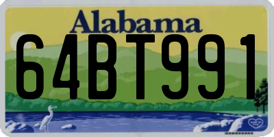 AL license plate 64BT991