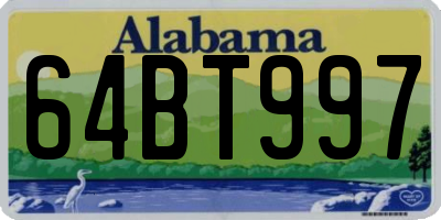 AL license plate 64BT997