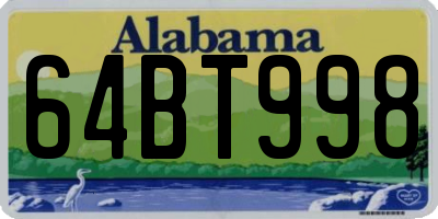 AL license plate 64BT998